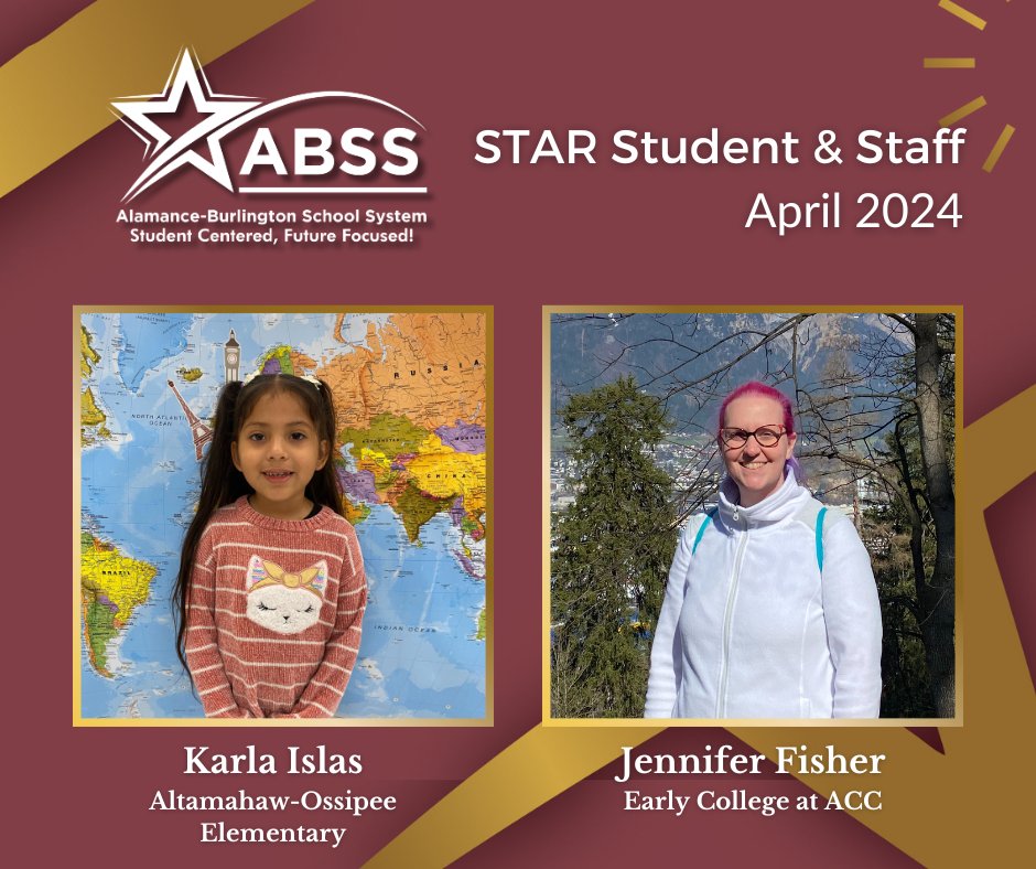 ⭐️Time to celebrate our April STAR Student & Staff! Karla overcame language barriers, showing exceptional growth while promoting inclusion. Ms. Fisher inspires with innovative teaching, mentorship and community initiatives. #StudentCenteredFutureFocused