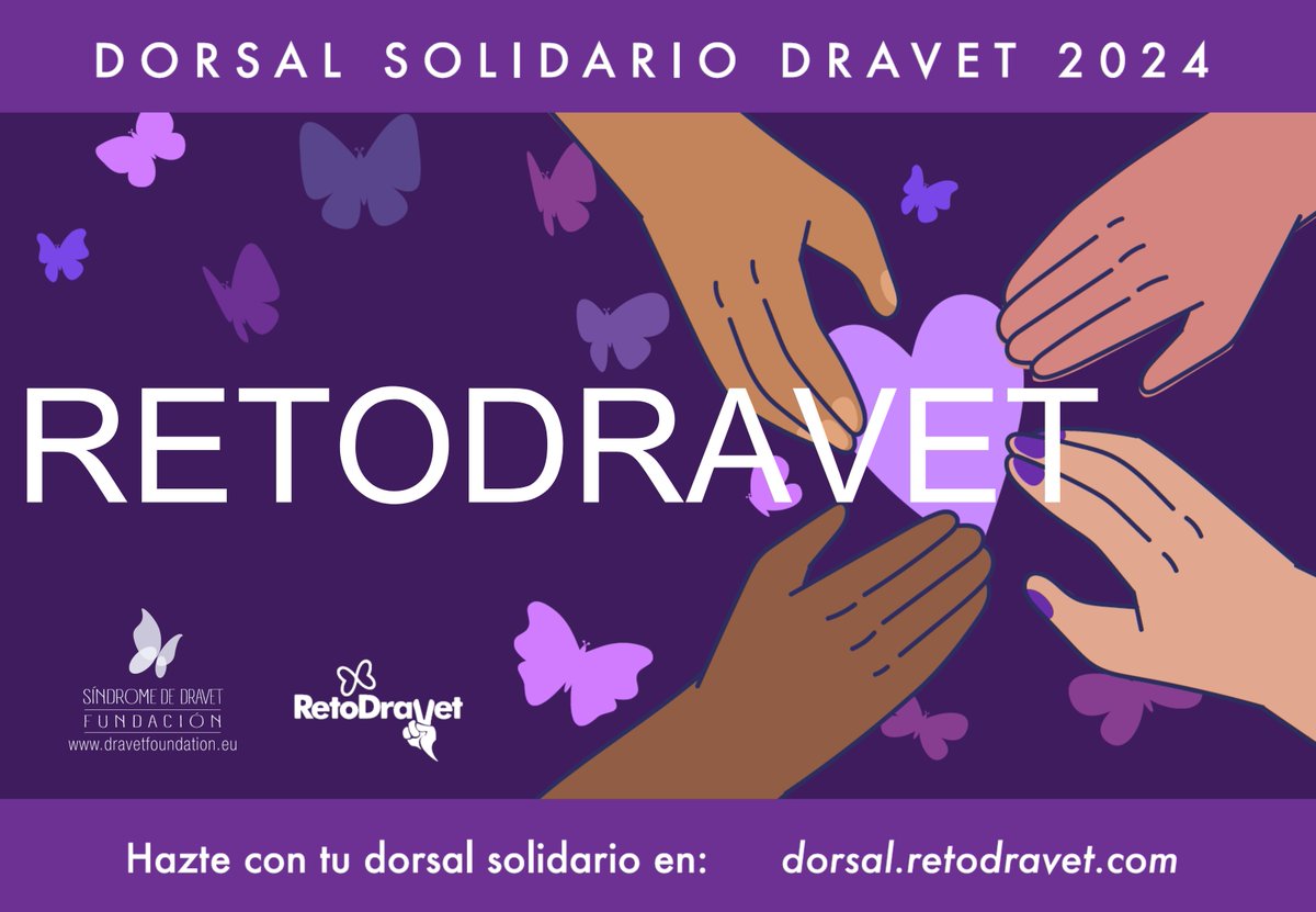 🎉 Consigue tu Dorsal Solidario @RetoDravet 💜 y celebra con nosotros el Mes Dravet y el Día Internacional del Síndrome de #Dravet el 23 de junio. 🏅🙌 👉 Hazte con el tuyo en dorsal.retodravet.com y comparte tu apoyo con #RetoDravet2024 #MesDravet. ¡Por nuestro sueño ! 🌟