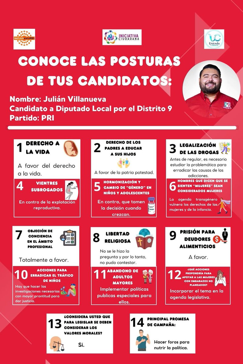 En este bloque presentamos las respuestas de:

📍Candidato suplente a diputado local por el Distrito 5, Ismael Magaña.
📍Candidata a diputada local por el distrito 8, Melissa Figueroa.
📍Candidato a diputado local por el distrito 9, Julián Villanueva.👇🏼