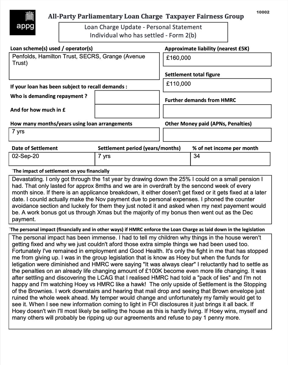 The personal impact has been immense. I had to tell my children why things in the house weren't getting fixed and why we just couldn't afford those extra things we had been used too...HMRC had told a 'pack of lies' and I'm not happy
#LoanChargeScandal
@LCAG_2019 @loanchargeAPPG
