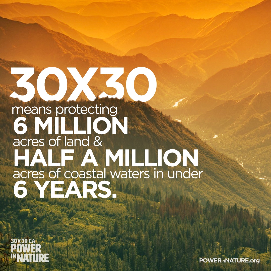 An overwhelming number of Californians support protecting our unique biodiversity. Now, we need to work together & hold our leaders accountable for carrying out a #30×30 plan that achieves real progress quickly.

Join Power In Nature & ask our legislators the time to act is now.