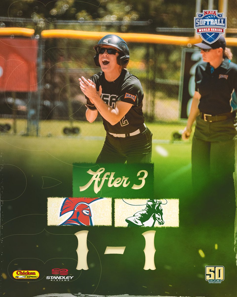 🔼4⃣: After three innings, we are tied! 📊/📺: usaoathletics.com/composite #DroverNation🐎 x #BleedGreen