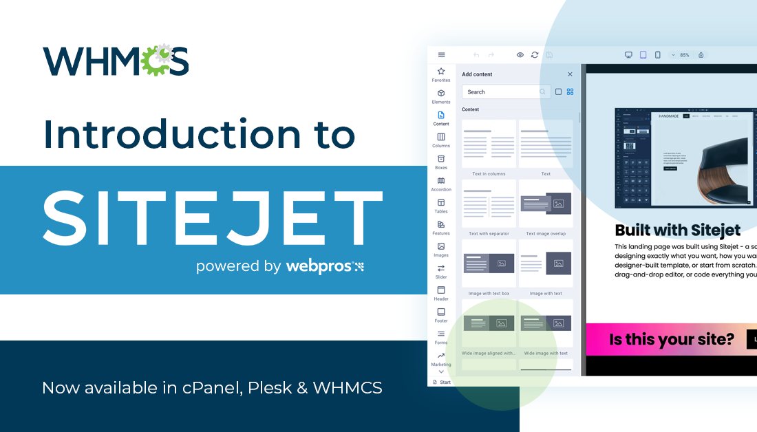 Learn what Sitejet Builder is, why you as a provider should care about it, and how to get started offering it using WHMCS in just a few simple steps --> blog.whmcs.com/133750/introdu…