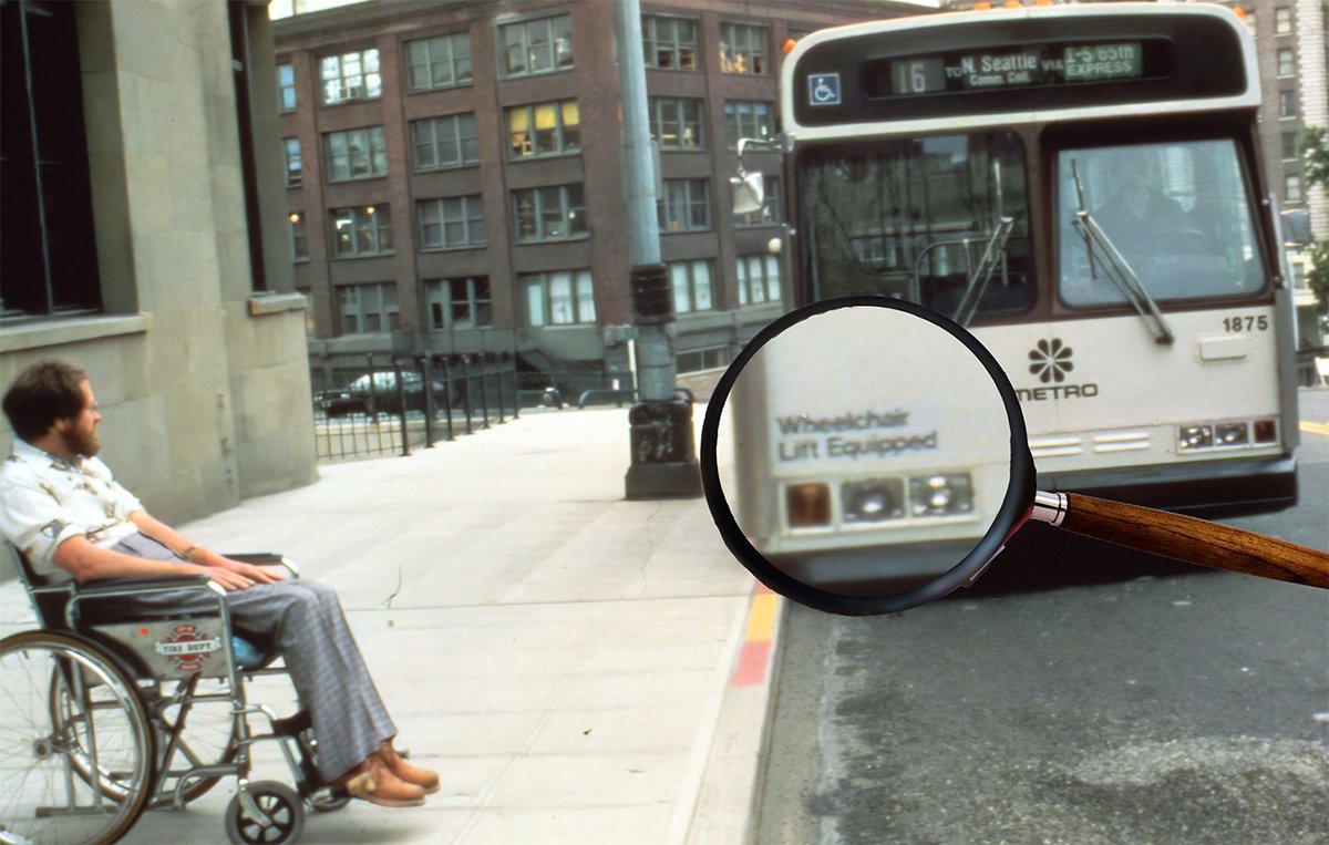 Did you know? In 1978, Seattle’s Metro system (now @KingCountyMetro) committed to make its bus fleet accessible and installed bus lifts on more than 40 routes, providing more access to riders w/ disabilities way before the #ADA. Photo: National Archives tinyurl.com/26av9a8v