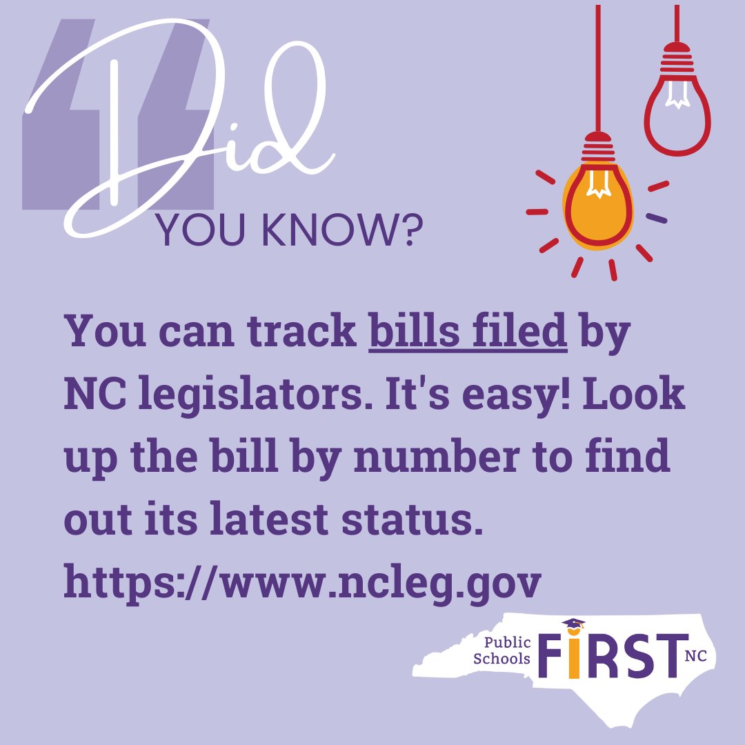 Using the link, you can track any bill and see where it is in the approval process. You can see who introduced the bill, who voted for the bill, and if it was sent to Governor Cooper to sign. #nced #ncpublicschools #ncpol ncleg.gov