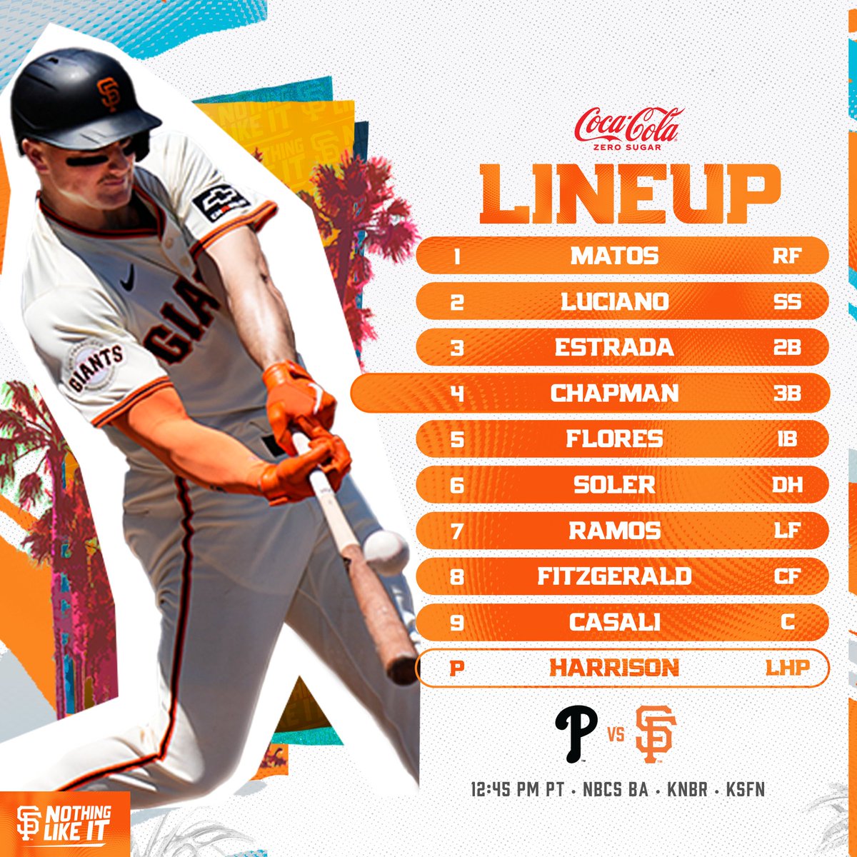 Let's do the thing 🫢 📍: @OracleParkSF ⏰: 12:45 PM PT 📺: @NBCSGiants 📻: @KNBR | KSFN 💻: atmlb.com/3nLdl3F #SFGiants | @CocaCola