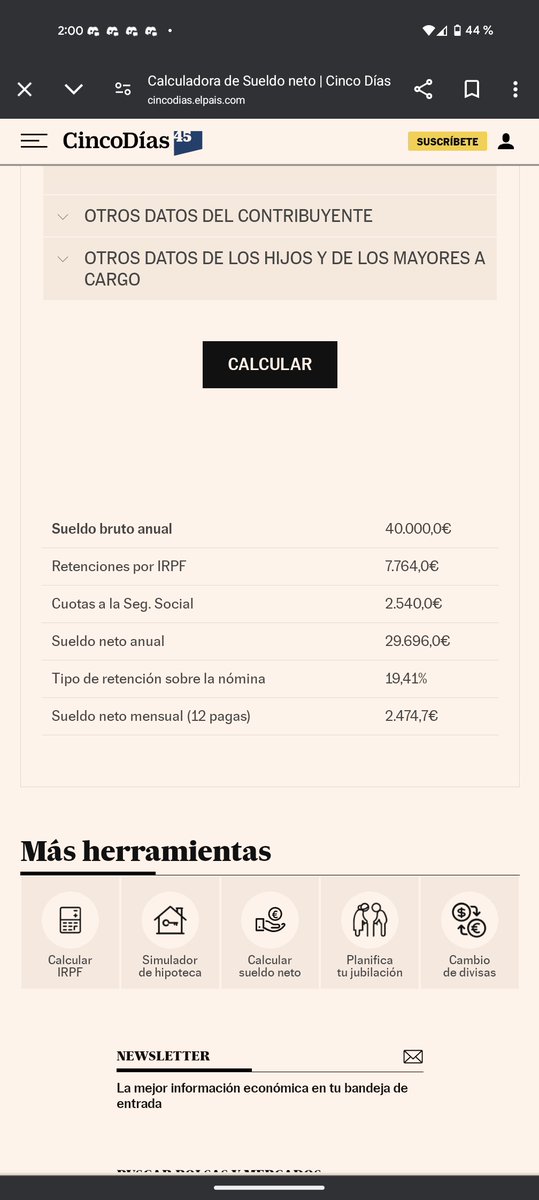 Icemberth's tweet photo. @julivillanu Bueno, según esto es 2.4k mes. No sé si es una ciudad como Barcelona o Madrid un salario así sea suficiente. https://t.co/wYo8wrcxK8