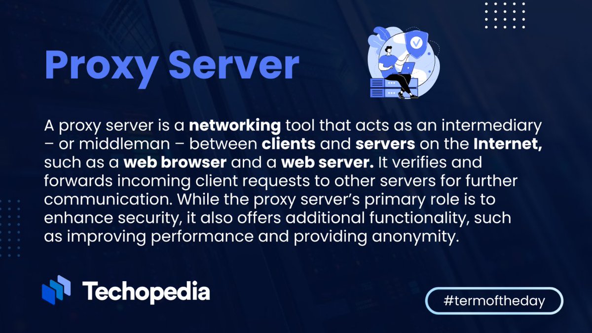The meaning of a proxy server lies in its role as a middleman between clients and servers on the Internet. Learn more: i.mtr.cool/cdkjgddjmq #ProxyServer