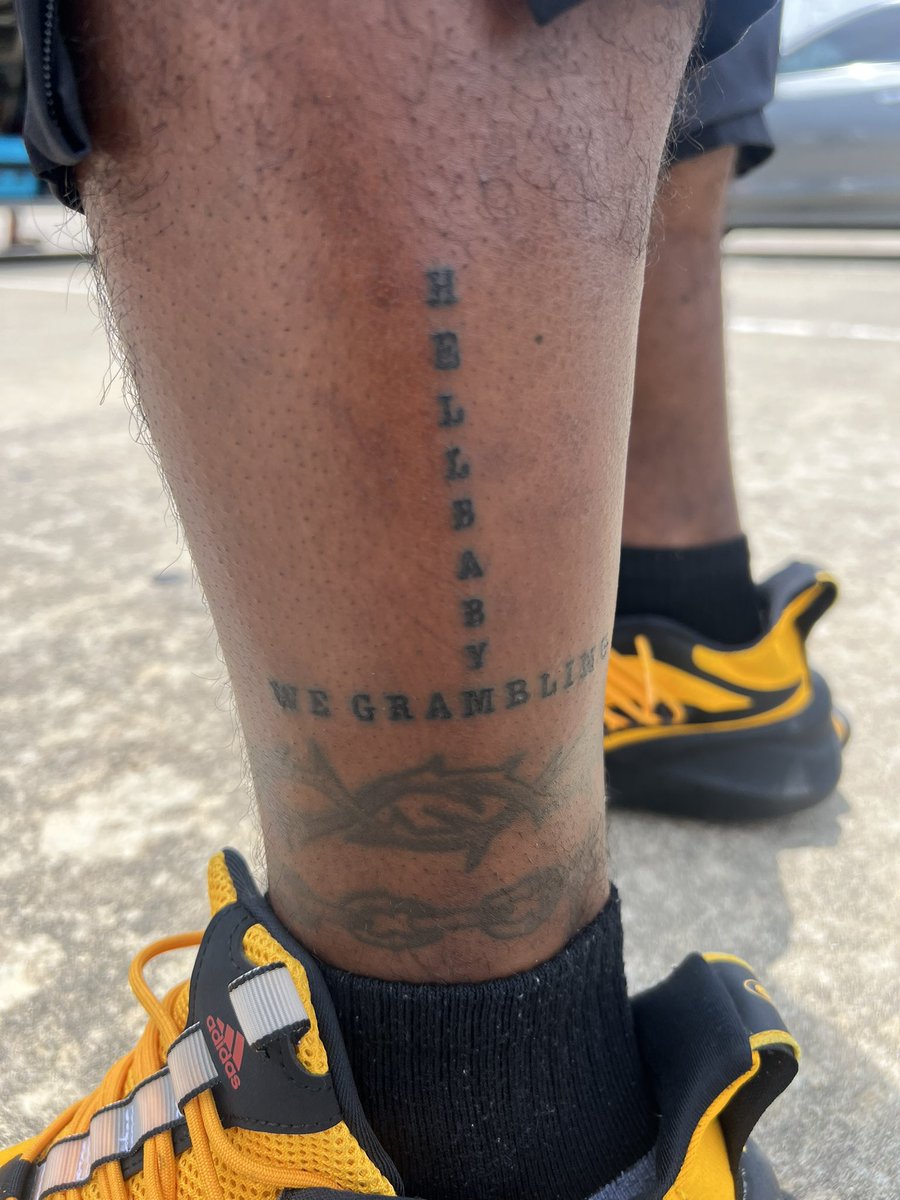 Some teams do playoff beards…we do tournament tattoos🖋️ #HellBabyWeGrambling🐯