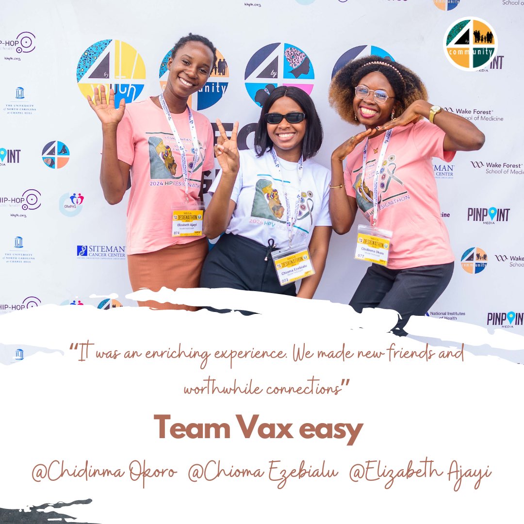 4cbycorg's tweet photo. Featuring Team Vax Easy
The amazing Vax Easy team shares their mega-designathon highlight.
A very big thank you to the organizers!
#4cbyc #4communities #lagos #megadesignathon https://t.co/57tgHl75iz
