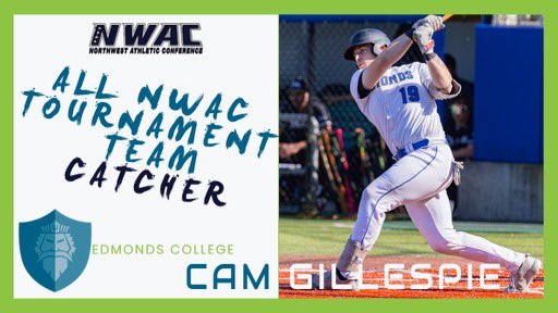 Congrats to Freshman Camden Gillespie on his outstanding performance in the NWAC Championships and being selected to the All Tournament Team!
