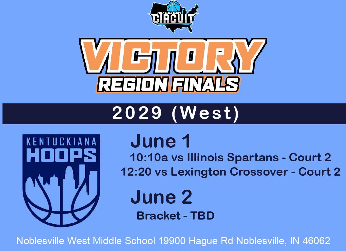 Kentuckiana Hoops Girls AAU (@kyin_hoops_gbb) on Twitter photo We are heading to Indianapolis this weekend for the <a href="/PGHCircuit/">Prep Girls Hoops Circuit ๐</a> Victory Region Finals!
Teams on the circuit:
2025 (Wathen)
2026 (Ewing)
2026 (Wathen)
2029 (West) We are heading to Indianapolis this weekend for the <a href="/PGHCircuit/">Prep Girls Hoops Circuit ๐</a> Victory Region Finals!
Teams on the circuit:
2025 (Wathen)
2026 (Ewing)
2026 (Wathen)
2029 (West)
