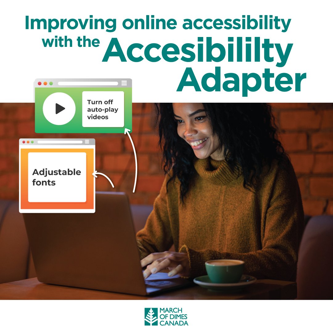 ICYMI: We recently announced our collab with @TD_Canada on the TD Accessibility Adapter, a free Chrome desktop browser plug-in to improve & customize your online surfing. You’ll be able to adjust fonts, control auto-play videos, & more! See how at bit.ly/TDMODC_AA