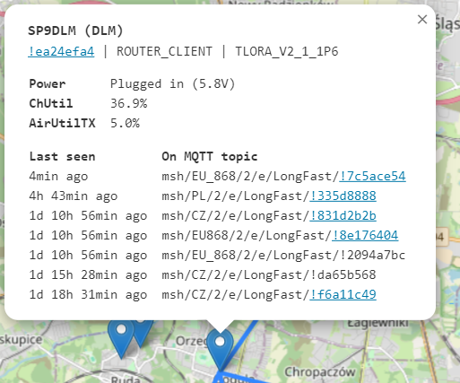 SP9DLM's tweet image. We invite you to connect with our #meshstatic network.The signal from my gateway is received in your country.Remember, we connect via radio, not via the Internet, disconnect the MQTT server. My station has an ideal location, see here:  youtu.be/c0Q47d3T8uA?si…