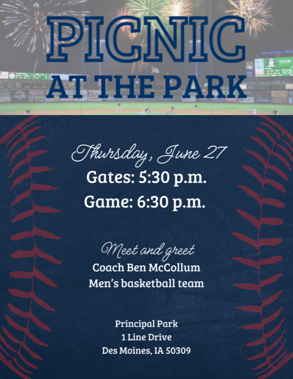Join Coach Ben McCollum and the men's basketball team at the I-Cubs game!

Get your tickets here:
lp.constantcontactpages.com/ev/reg/6hpzz4c…

Coach Ben and Kyle Mertz, President of DU Great Collective, will speak before the game as we raise money for the Collective in the offseason and welcome the