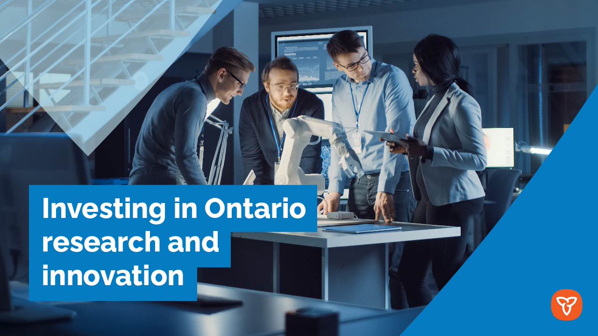 . @ONgov is investing nearly $200 million in six leading research institutes to advance #OntarioMade research & innovation that solves real-world problems. Learn more: bit.ly/3wYMuWX
