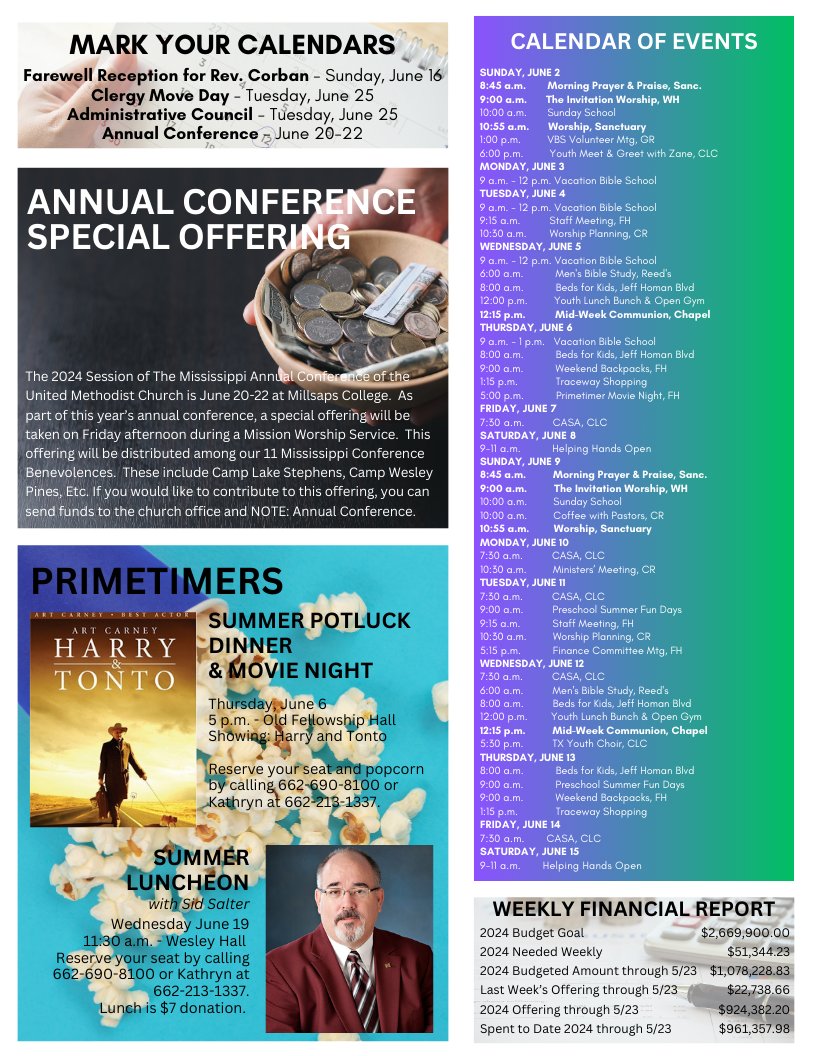 fumctupelo's tweet photo. See all the things happening at FUMC in this week's newsletter! https://t.co/f4momsNC1P