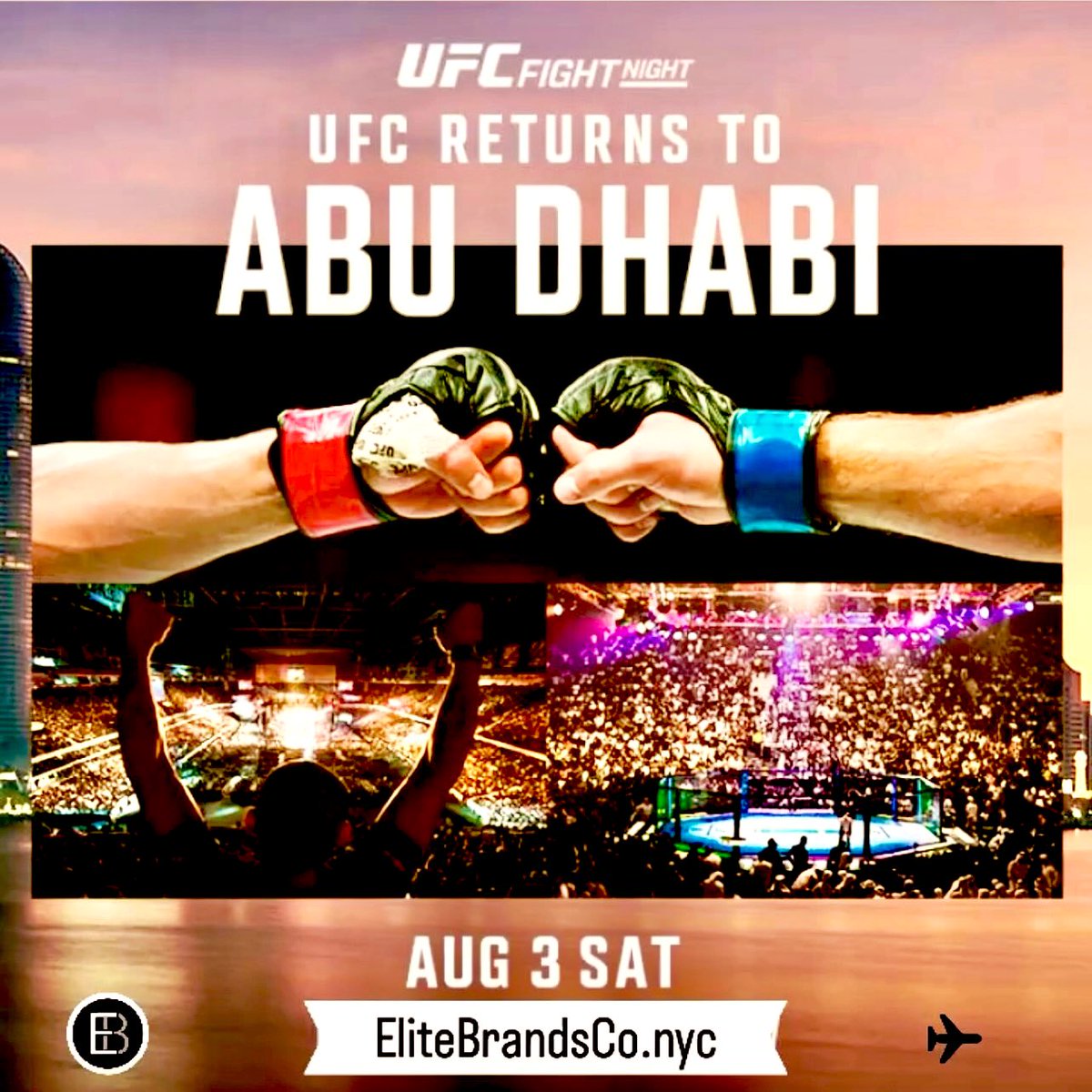 The Ultimate UFC Experience | @VisitAbuDhabi Fly Private to Abu Dhabi for UFC Fight Night via #EliteBrandsCo 👀 #UFC #UFCAbuDhabi #InAbuDhabi  #UFCFightNight #AbuDhabi #FlyPrivate #MMA #FightNight #LovinAbuDhabi #LuxuryLifestyle #ExclusiveEvents #BespokeTravel #TravelSolutions