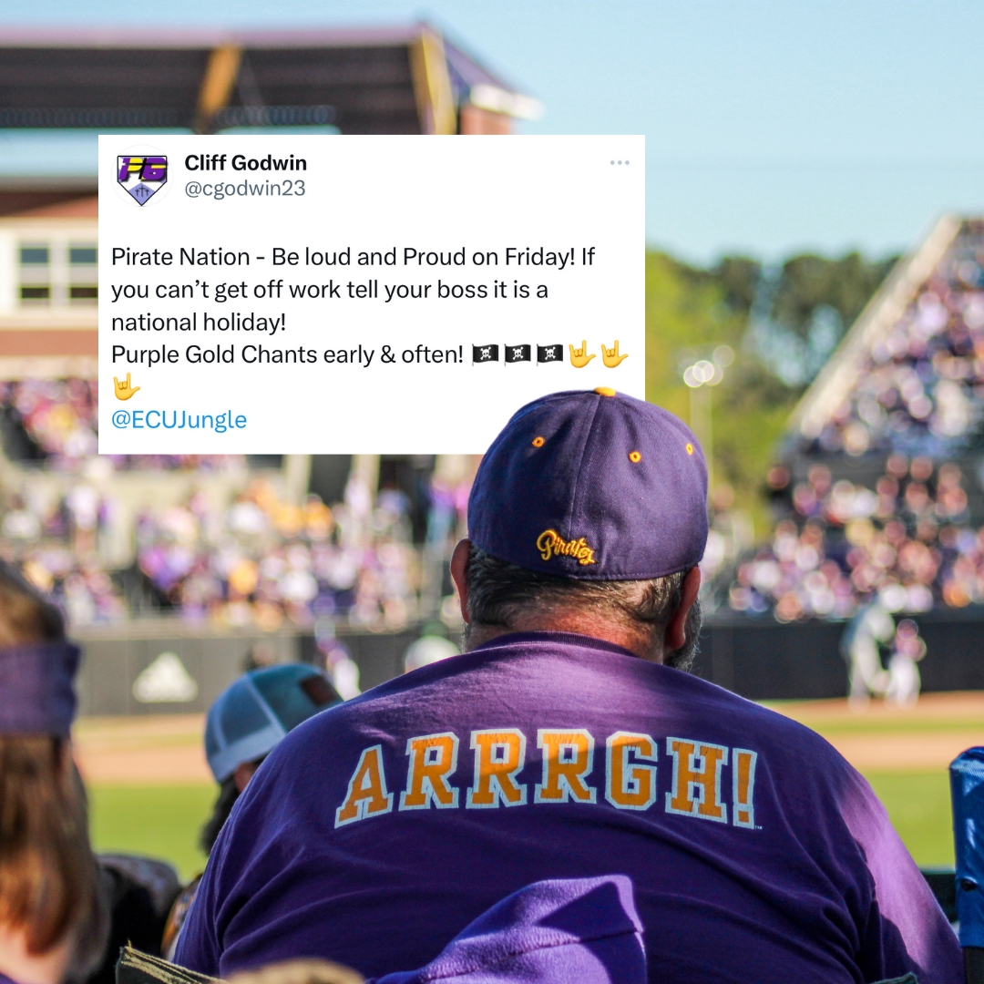 Y'all know what to do @ECUJungle 🏴‍☠️ 
#PirateNation #ncaabaseball