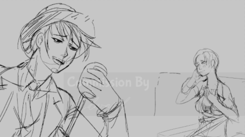 Edwardturner666's tweet photo. Super excited to share this emotional commission! 🎶Ron sings "Fly me to the Moon" while his love blushes.

Inspired by a video Ron sent during a hospital stay. From sketch to line art, this piece was a journey!

#CoupleArt #FlyMeToTheMoon #OCArt #Sketch #LineArt #SentimentalArt https://t.co/H8ziHYc7BG