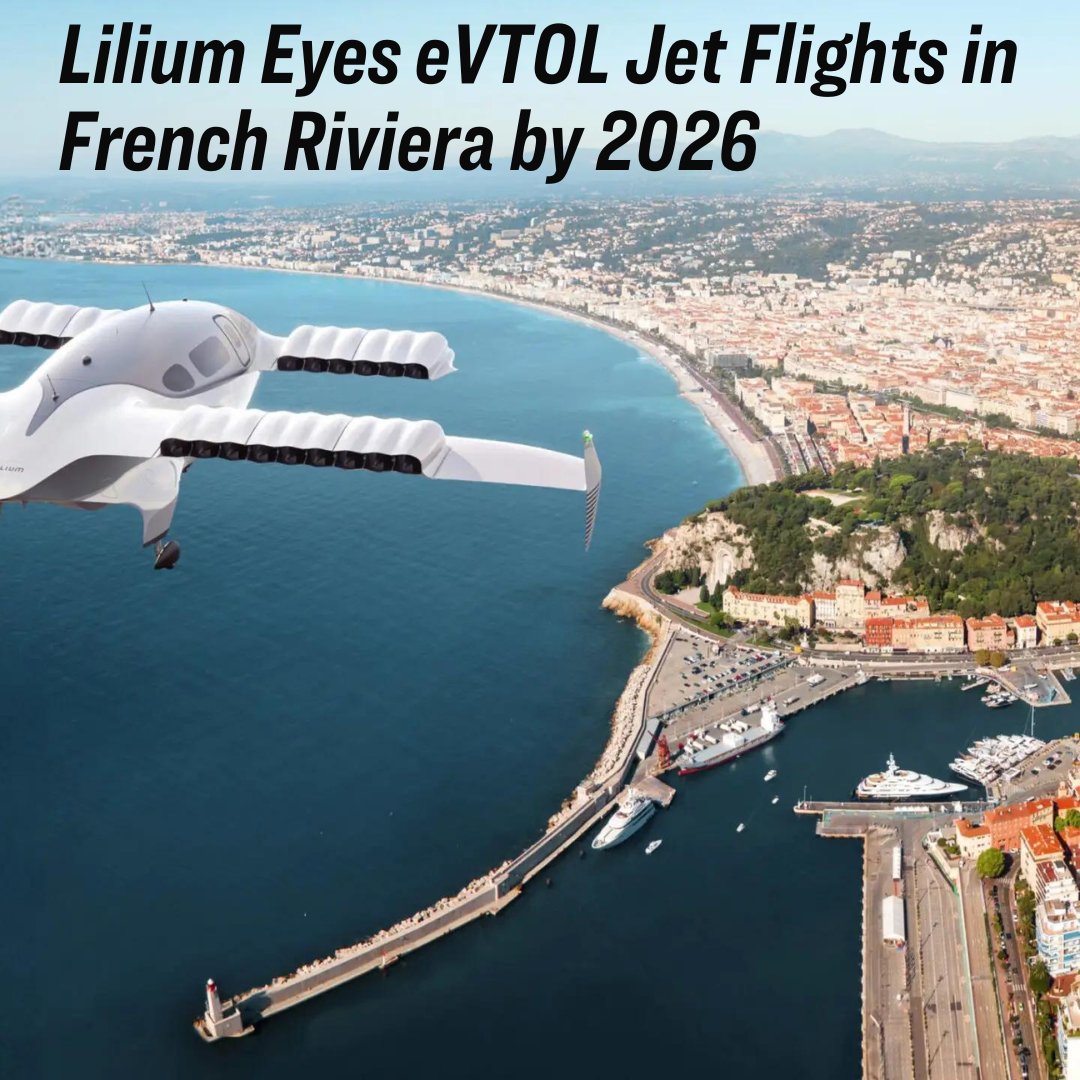 The German manufacturer partners with vertiport network operator UrbanV and its parent company, Aéroports de la Côte d’Azur, which manages several airports in the region.

📸 : Lilium
✍️ : Jack Daleo

Hit the link in our bio to view the full story. ✈️ 

#FrenchRiviera #eVTOL