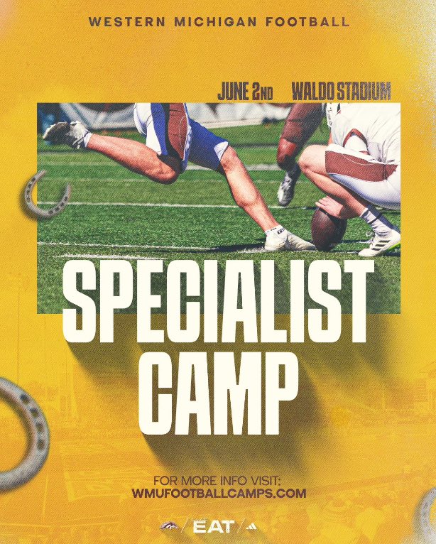 4️⃣ Days until @WMU_Football camp #1 Fired up to work w/ these guys that want to develop this summer WHILE showing us what they’re made of!! Still time to register, come EARN the opportunity to be a part of something special in #TheZoo !!