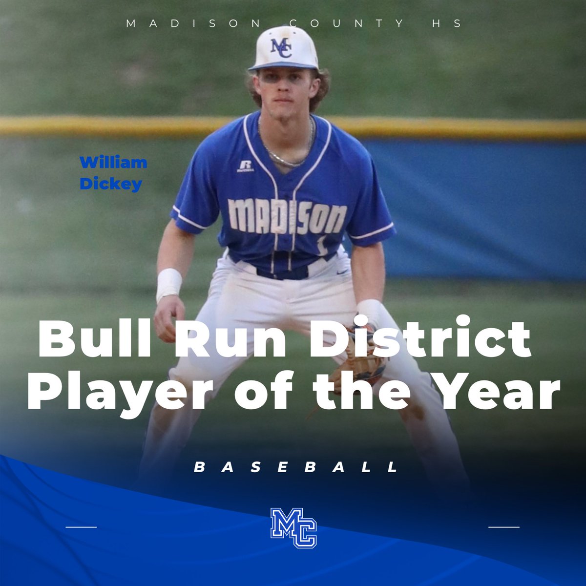 Congratulations to William Dickey! The 2024 BRD Player of the Year!!🔵⚪️⚾️