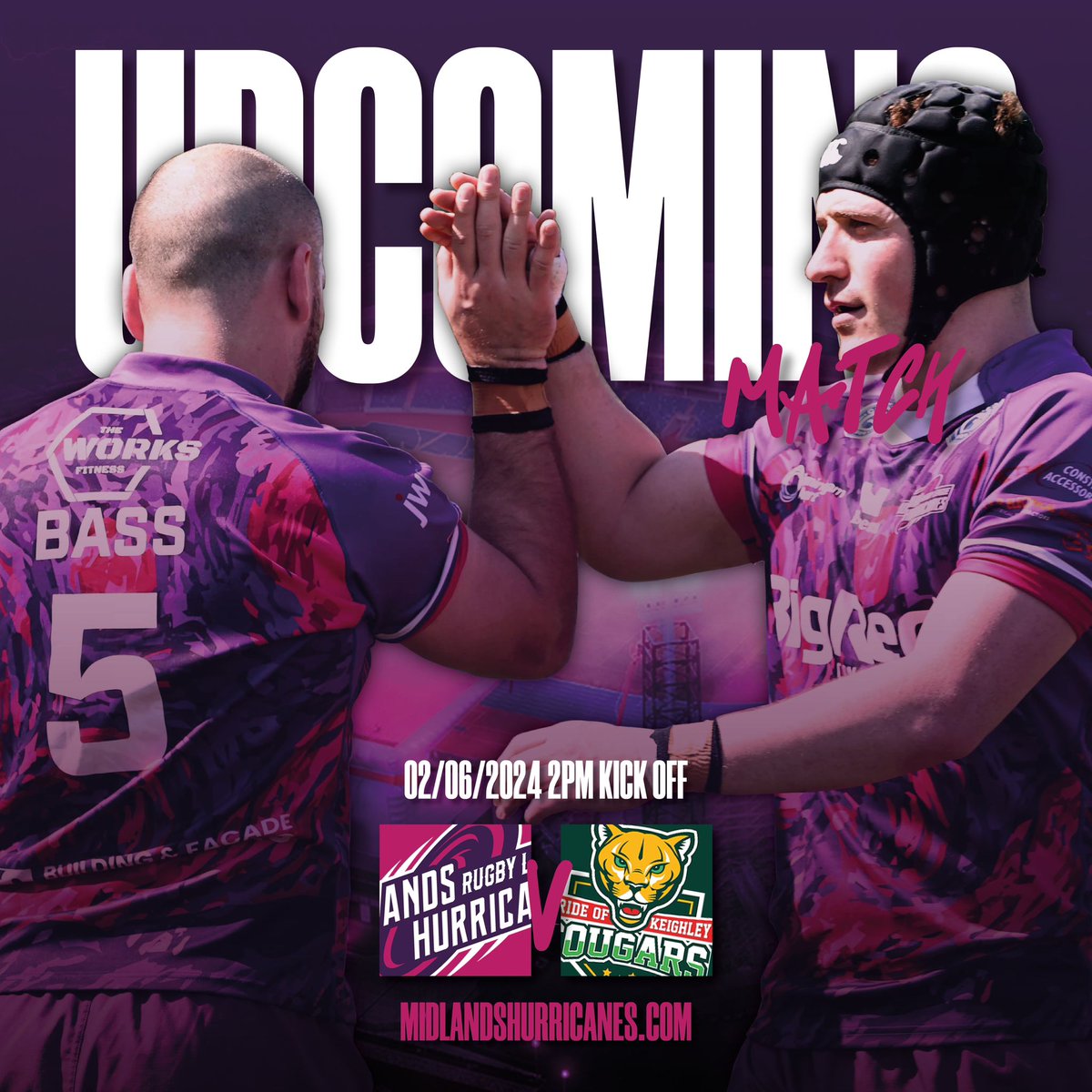 🌪️ | NEXT HOME GAME 🐆 | We welcome the table-topping Cougars to The Alex for our fourth of four consecutive home games on Sunday! 🆚 | @Cougarmania 🗓️ | Sunday 2 June ⌚ | 2pm KO 🏆 | Betfred League One (Round 11) 🎟️ | Buy your tickets now and save £2: eventlist.store/midlandshurric…