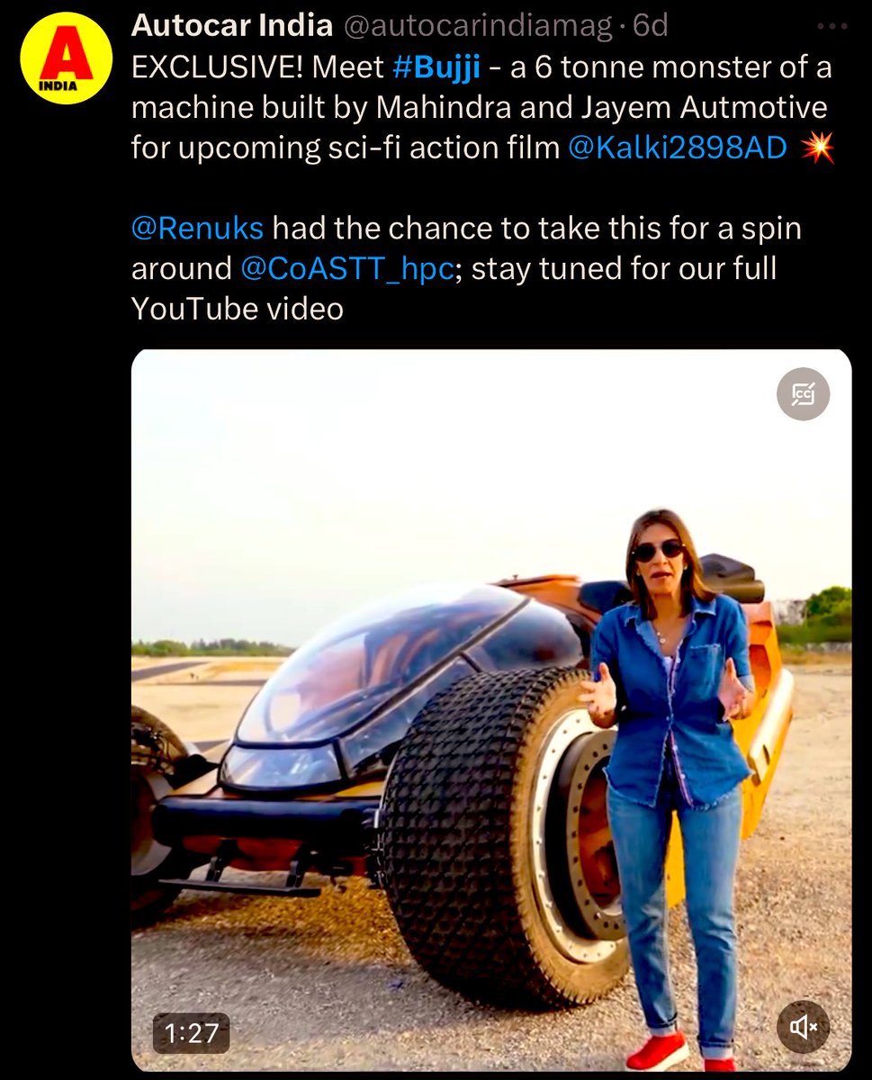 cultAAkash's tweet image. Dear @MythriOfficial @SukumarWritings 

Atleast learn from other movies how to promote. @Kalki2898AD team ni chudandi aa Bujji vehicle tho

&amp;gt; F1 racer and celebs tho drives
&amp;gt; major cities lo expo
&amp;gt; #BujjiCallingElonMusk 
&amp;gt; BiggBoss celebs tho promotions
&amp;gt; AutoMagzines coverage