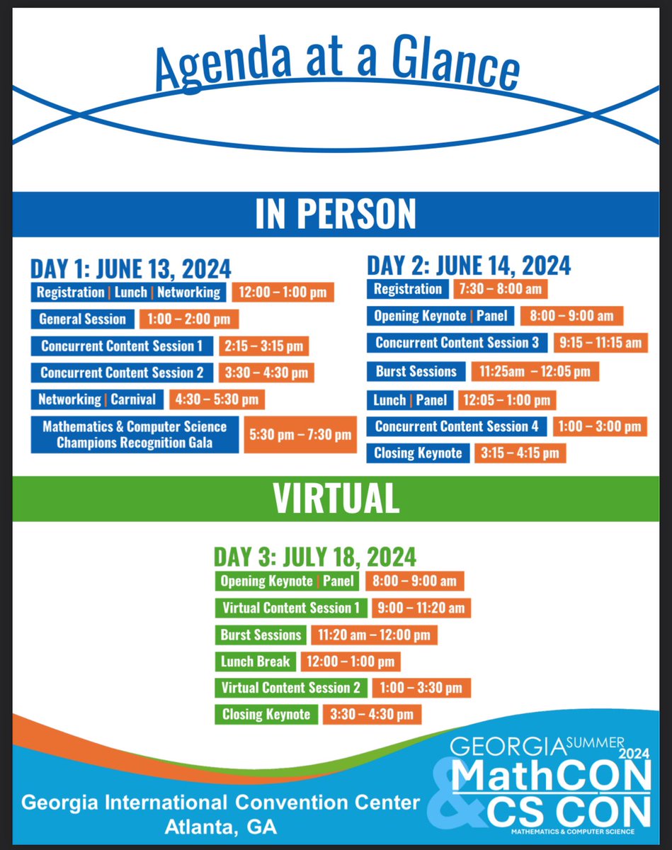 PowellinPrimary's tweet image. Georgia Educators-
It’s not too late to register for @GaDOEMath MathCON2024!  Engaging sessions and networking opportunities 🍎 🧮 
Don’t miss out! 

mathcon.gadoe.org/Pages/Registra…

#MathCON24
