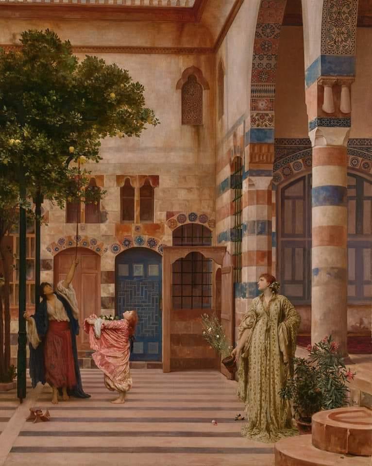 Frederic, Lord Leighton (British, 1830 - 1896 ) Old Damascus oil on canvas 134 x 106.7 cm (52¾ x 42 in) Sotheby's, London