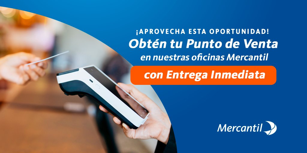 Si estás interesado en obtener un Punto de Venta para potenciar tu negocio, solo debes dirigirte a una de nuestras oficinas Mercantil autorizadas, entregar los recaudos, escoger el punto de venta que mejor se adapte a tus necesidades, efectuar el pago del dispositivo y la entrega