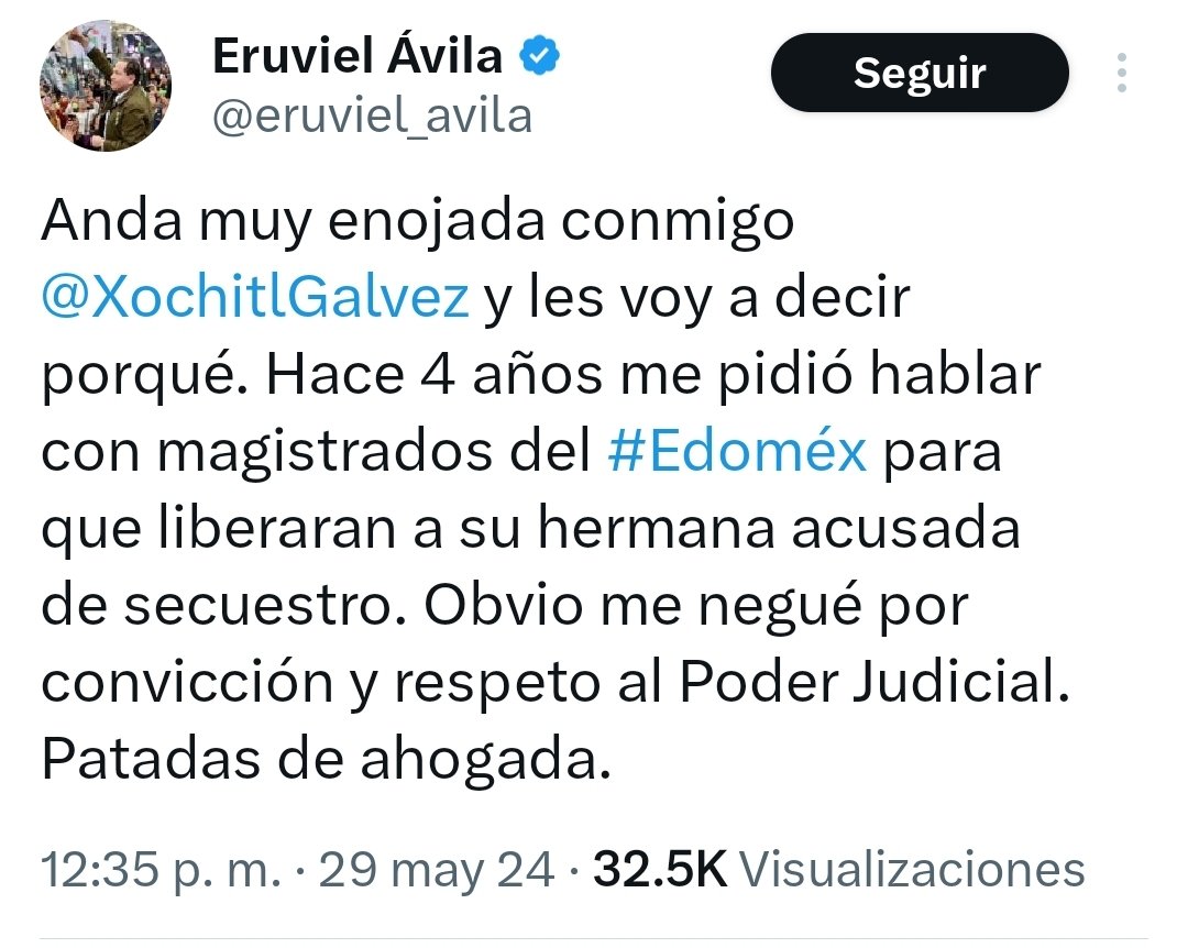 #ULTIMAHORA 🚨 'XÓCHITL QUERÍA QUE LIBERARAN a su hermana la secuestradora Es la razón por la cual @XochitlGalvez se la pasa hablando mal de @eruviel_avila, si fuera presidenta sería lo primero que haría, sacar a su hermana y a su Banda Secuestradora Tolmex. Ya salió el