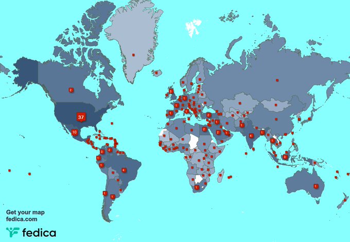 Special thank you to my 1482 new followers from Indonesia, India, T&uuml;rkiye, and more last week. https://t