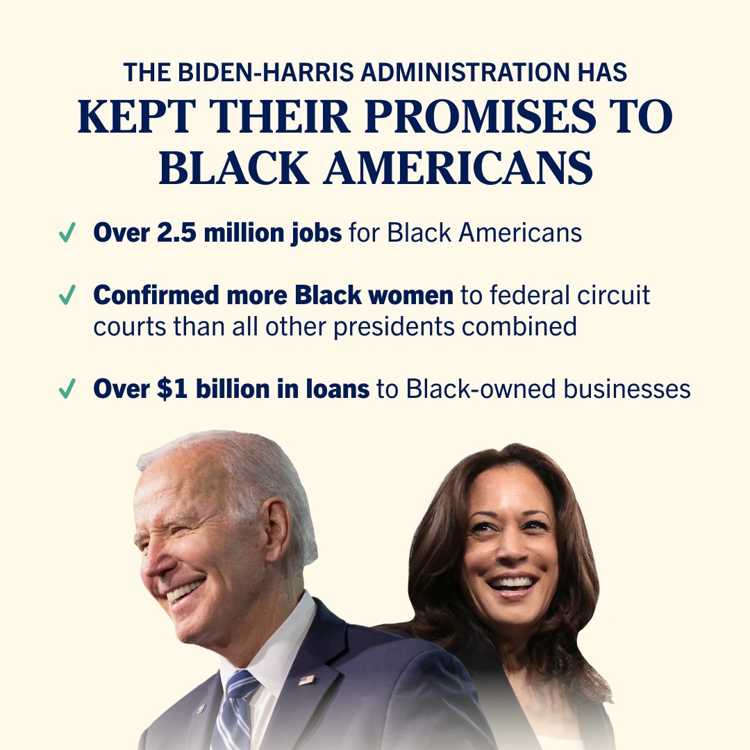 This administration and Democrats are delivering historic progress for Black Americans 🙌