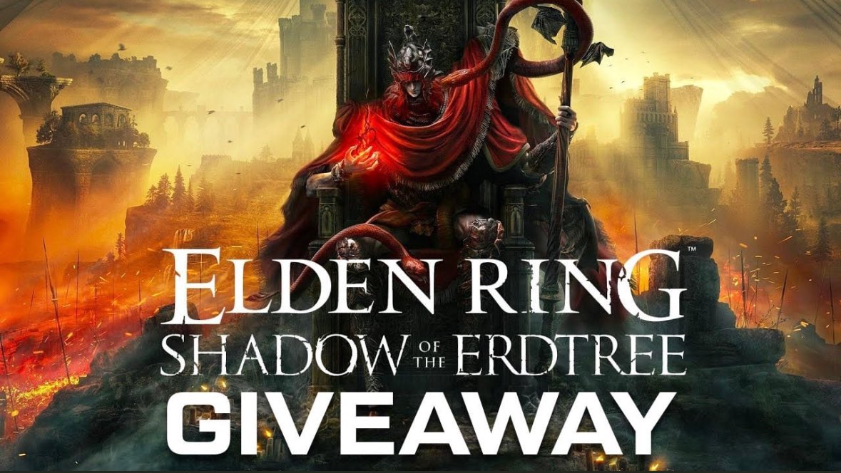 🚨 let's do this again! We are giving away another copy of Shadow of the Erdtree DLC 🚨

📢 TO ENTER:
- Follow @EldenRingHub + @CommunityElden
- LIKE & RT
- Comment Your platform

Winner announced in 48 hours 🏆
All platforms and regions available ✅