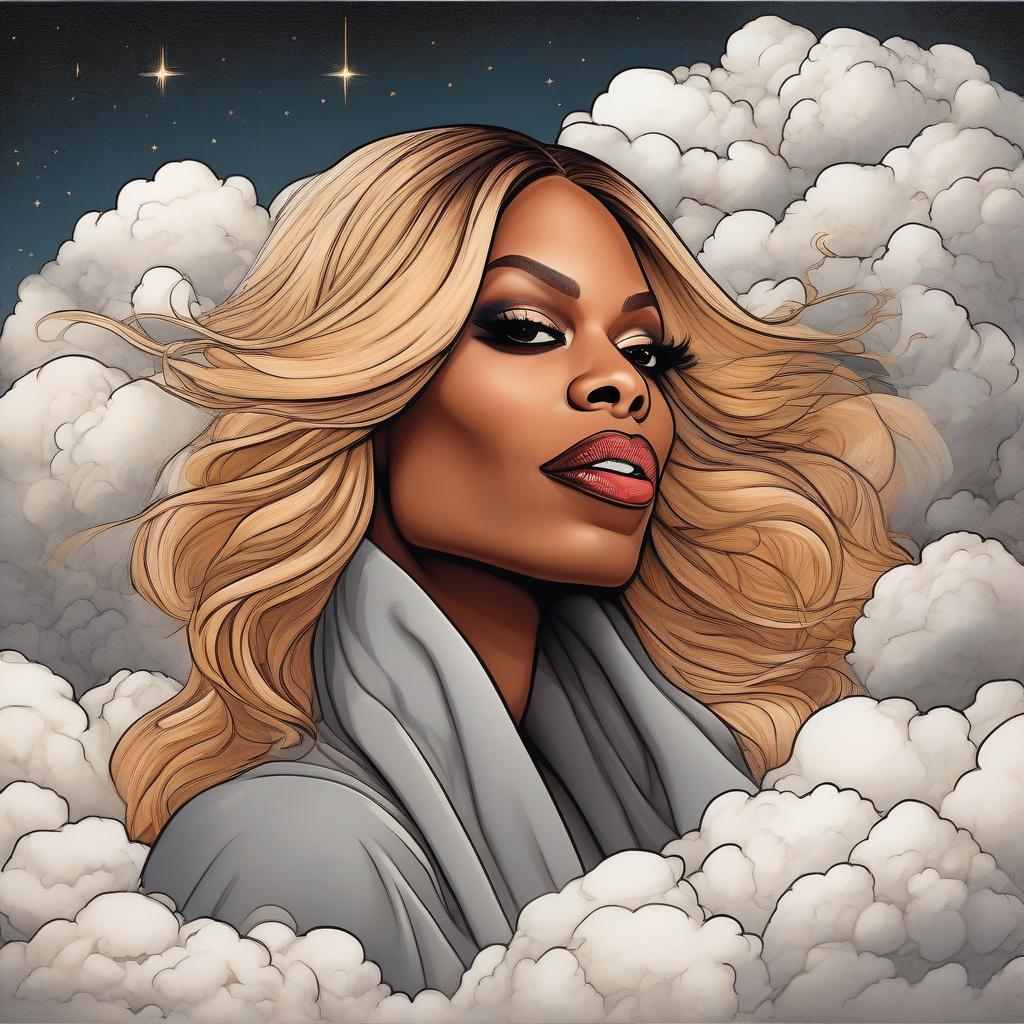 Happy 52nd birthday to actress and LGBT activist @Lavernecox (Laverne Cox)! 🦋

#AI #ComicArt #LaverneCox #StableDiffusion