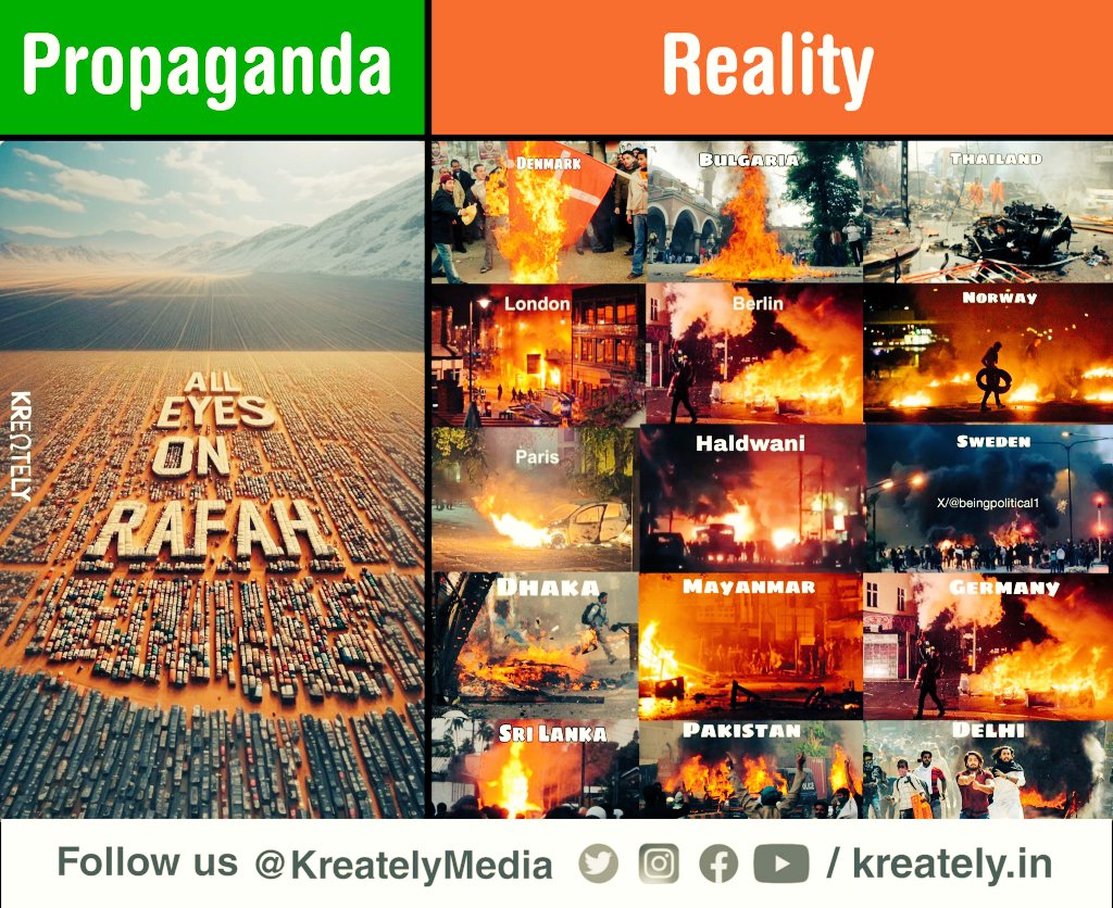 TIgerNS3's tweet photo. Dear world, wake up and unite against #IsIamic_Terrorism now.

Today it’s Israel, tomorrow it may be you. It’s not about a territory but faith &amp; they won’t stop here. #Rafah_Land_Of_Terrorists #Hamas
#Terrorists #Palestine #Gaza
#IstandWithIsrael #AllEyesOnRafah
#BoycottBollywood https://t.co/JZmxvJkUXj
