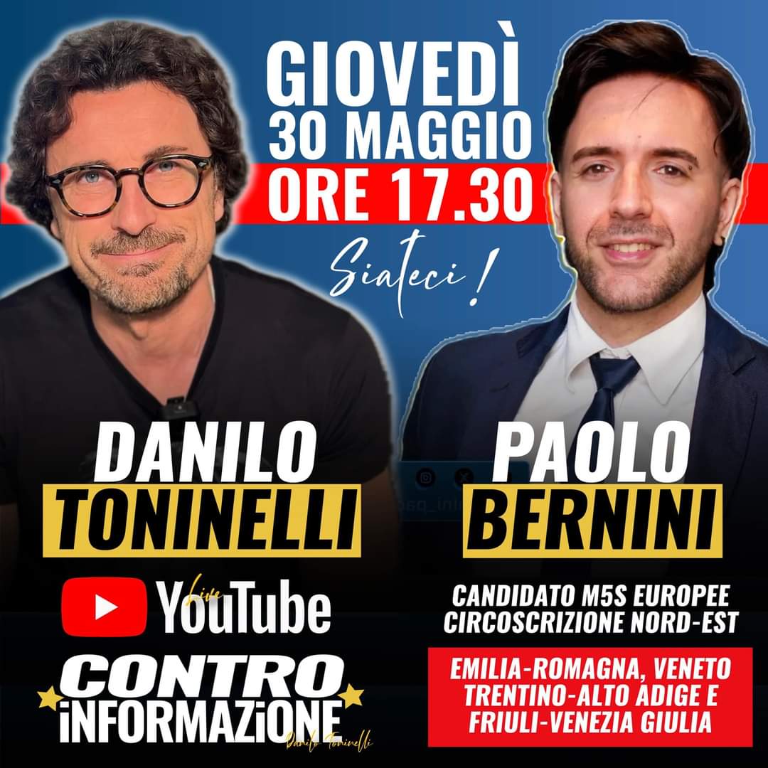 Sul canale YouTube di Danilo Toninelli. #Europee2024