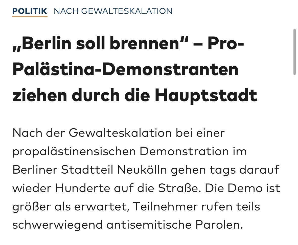„Berlin soll brennen“, „Fuck you Germany“ und radikale, antisemitische Hass-Propaganda („Kindermörder #Israel“): Der #Nahost-Konflikt wird nicht nur (immer wieder) in die #bvvnk hineingetragen, obwohl er in einem Kommunalparlament nichts zu suchen hat. Auch auf #Neukölln|s