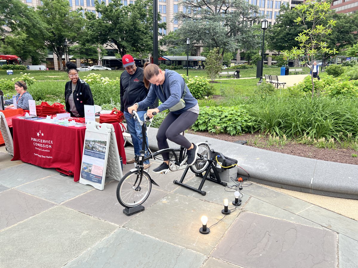 Spring is a very busy time for our outreach team! Among other events, we've been to the @DACL_DC Pre-Senior Fest Games, a @librarycongress wellness fair, a @LangleyDCPS STEM fair,  and we even brought our own bike to @BikeToWorkDay in Franklin Park!