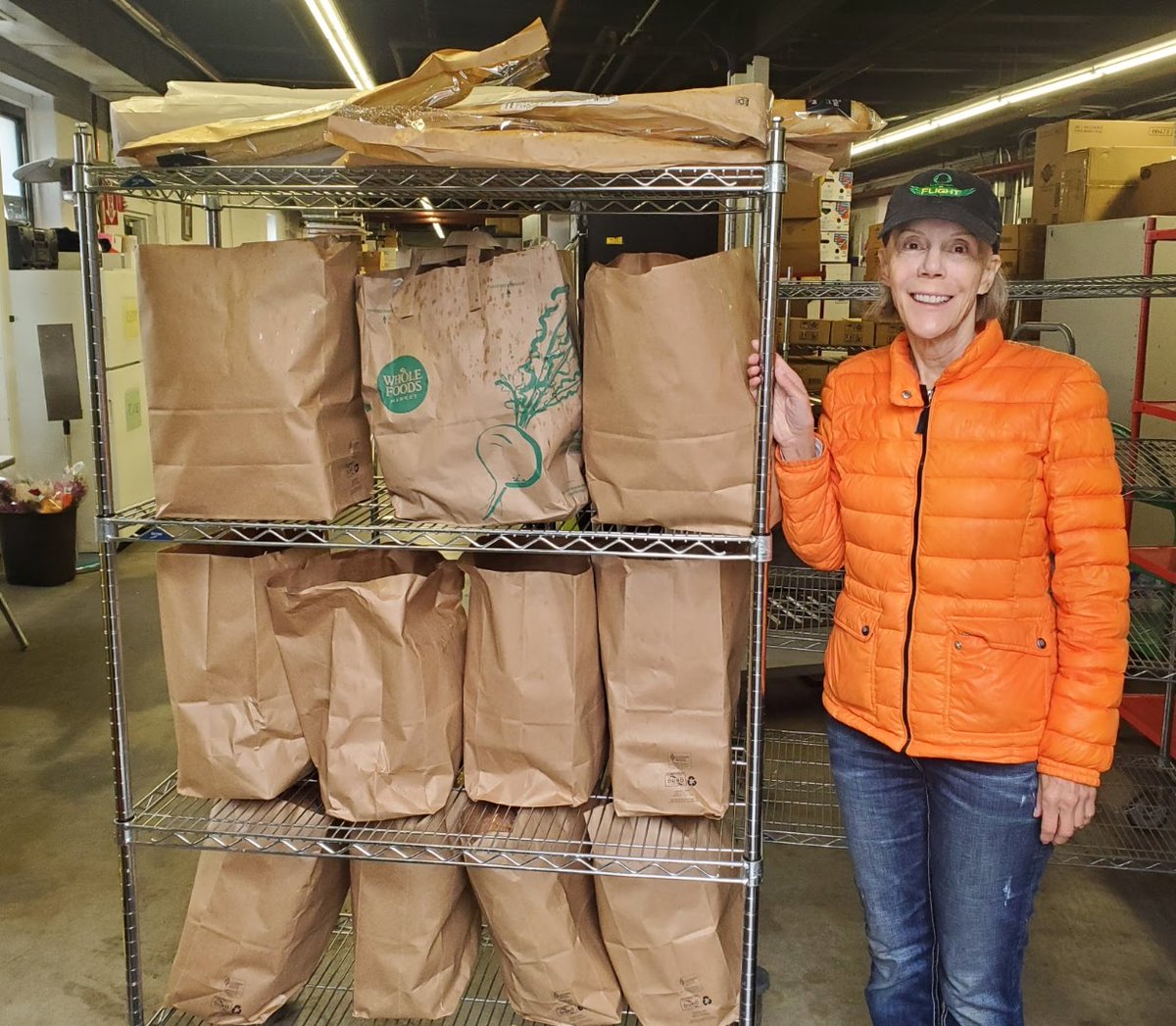 Shoutout to volunteer Elizabeth Keeley! She's here...she's there...she's quite literally everywhere rescuing food multiple times a week. Elizabeth is pictured here earlier this month delivering from @StopandShop & Colarusso's Bakery to @breadmalden. #endhunger #melrosema