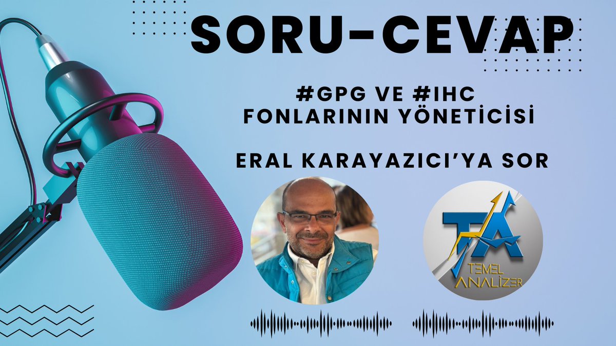 📌#GPG ve #IHC fonlarının  yöneticisi olan 
@eralkarayazici'ya ne sormak istersiniz❓

📍Borsanın gidişatı, yurt içi ve özellikle yurt dışı sermaye piyasaları, yatırım fonları başlıklı pek çok soruyu rahatça sorabilirsiniz.

Soruları yorumlara bekliyorum 👇

📍Sorular arasından