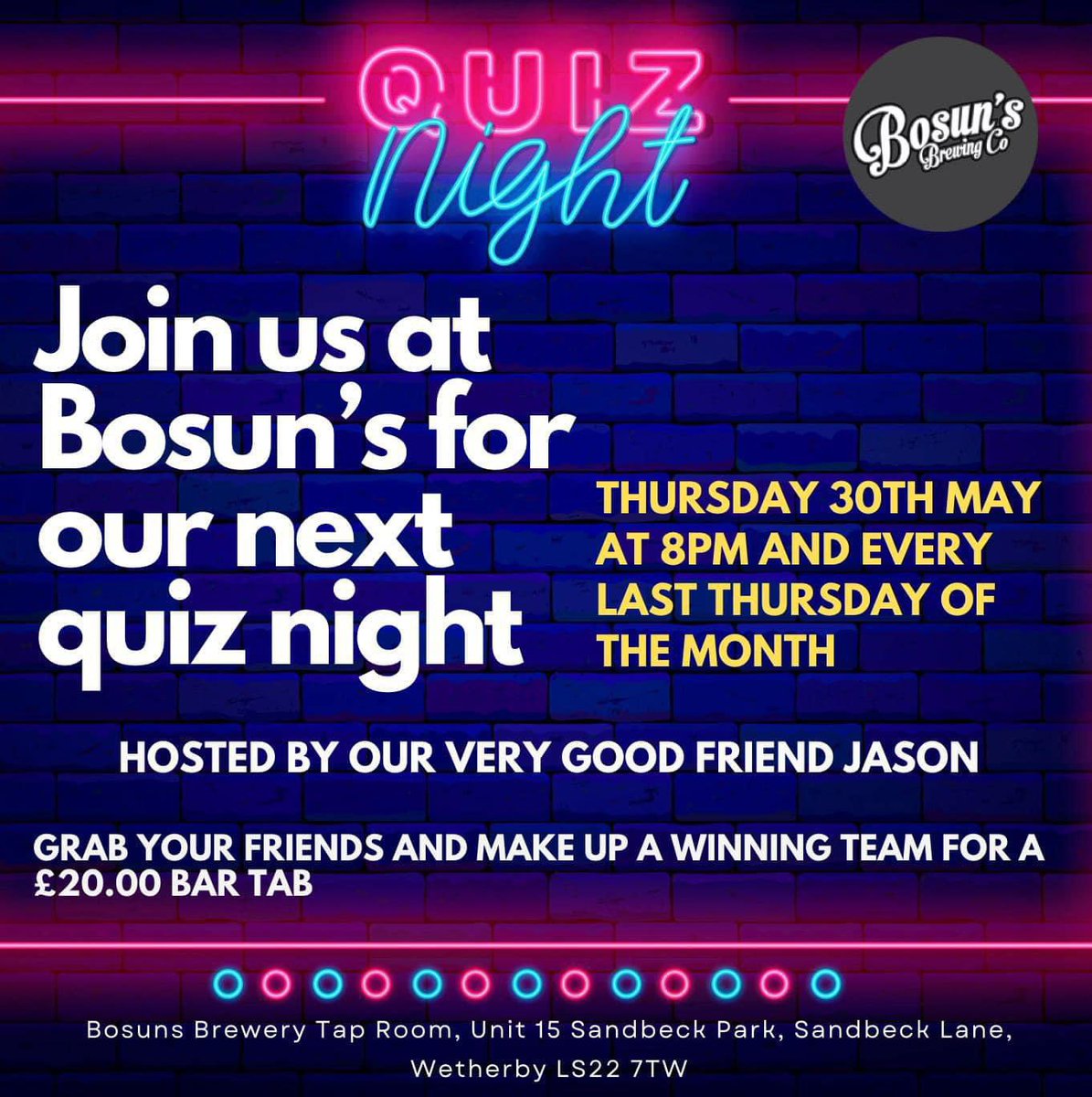“If you like peanuts and lager, I am hosting the quiz at <a href="/bosunsbrewery/">Bosun's Brewery</a> tomorrow evening” as Rupert Holmes nearly sang.

Free entry!