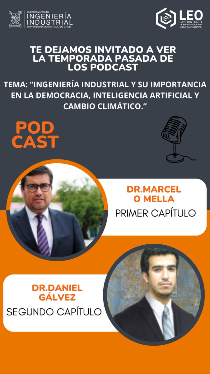 LEO_UDESANTIAGO's tweet photo. Aquí les tenemos lo que fue la temporada pasada de podcasts!! https://t.co/lng7wTnI13
