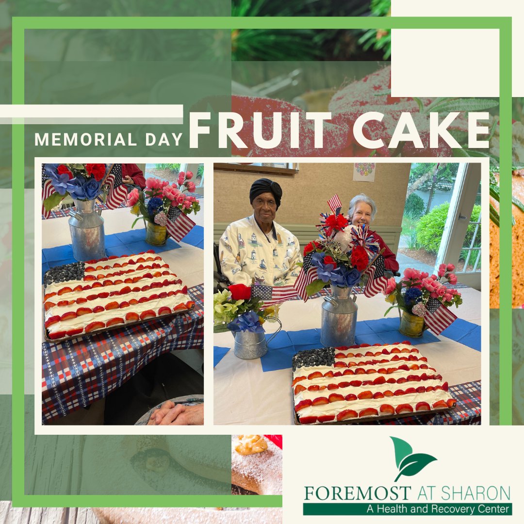 A sweet salute to Memorial Day!

Michelle, our amazing Food Service Director, crafted this beautiful fruit cake to honor the day.🍰🍓

#MemorialDay #SweetTreats #CakeArt #ForemostAtSharon #TasteOfLove