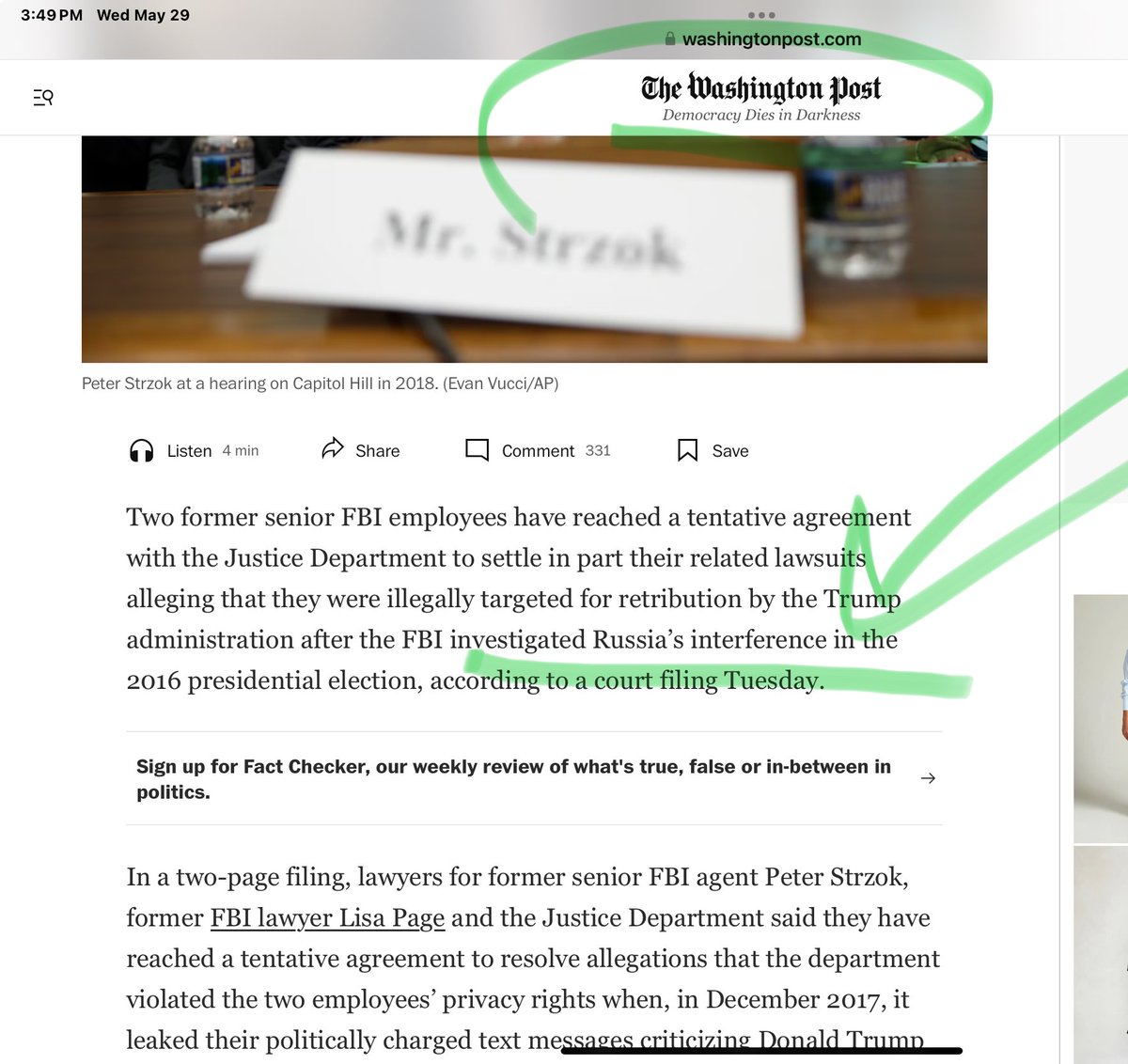 Dear ⁦@washingtonpost⁩ ….”investigated Russia’s interference” or ALLEGED? What was proven? If proven, Washington post is correct…if not, Washington post is conveying what the editor thinks (which might not be fact)