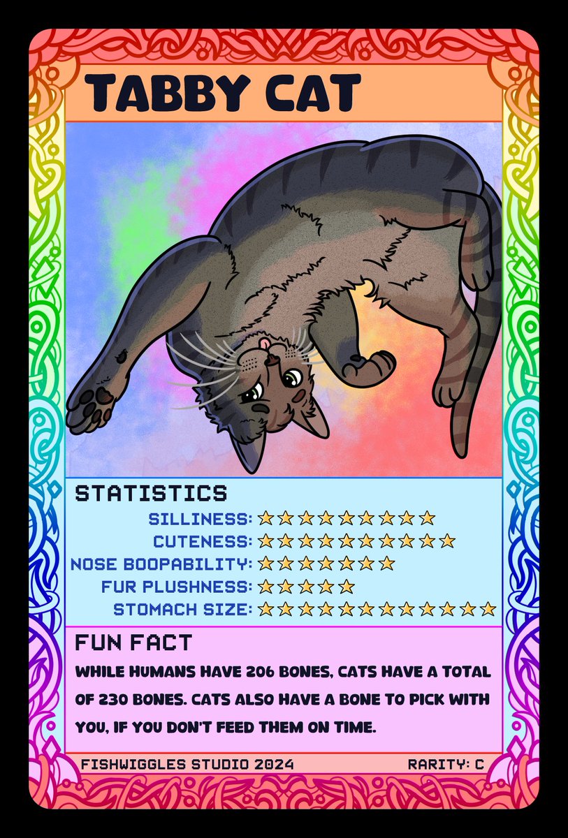 Finally revealing the secret project I've been working on: Trading cards! This set of collectable cards has no name yet, but it will feature lots of cute animals, plus a fun fact about each. Want to see more of these? I'm looking for your feedback! #tradingcards