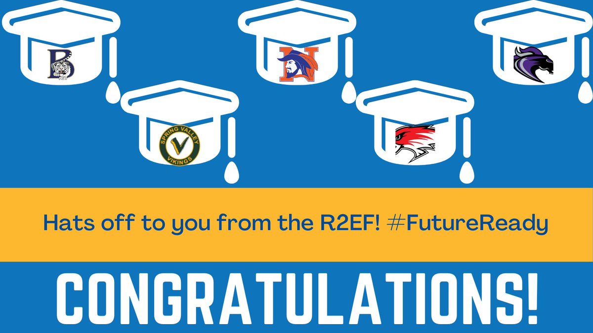 Congrats R2 2024 seniors from the R2EF Board of Directors! You did it!! #futureready

@RichlandTwo @partneR2gether @rvhs @DrBrendaMack @MooreKimD @ridgeview_stuco @RNECavaliers @SV_Vikings @WHSRedhawks @BlythewoodHigh @WestwoodStuGov