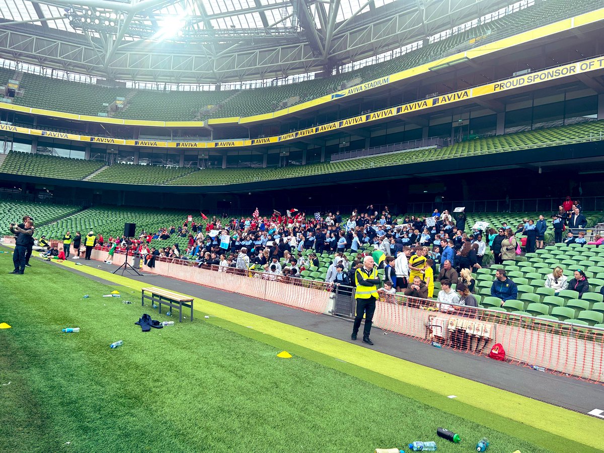 FAI Primary 5s National Finals day at the Aviva Stadium Massive well done to our two schools from Meath ⚽️Boys B Kentstown Ns ⚽️Boys C St Declans Ashbourne 👏Fantastic experience for all the Boys & Girls playing today & also the fantastic support